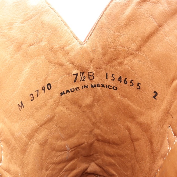 NEW Size 7.5 Women's Lucchese Cow Saddle Stitch Leather Western Boots M3790 Tan - Picture 2 of 9